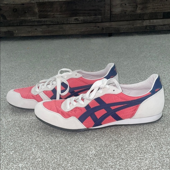 Onitsuka Tiger Pink and Navy Sneakers - Picture 2 of 5